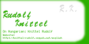 rudolf knittel business card